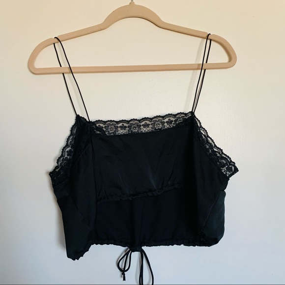 AE Black Lace Crop Top - Picture 6 of 7
